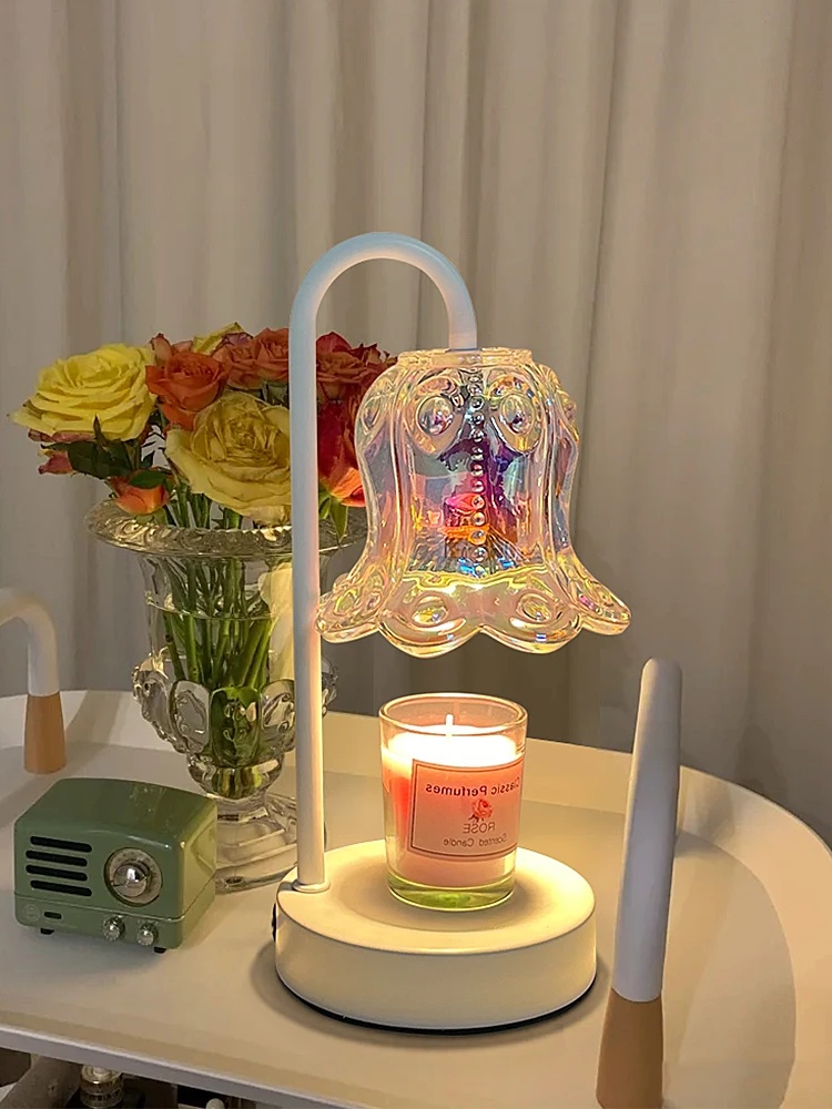 

Fire-Free Aromatherapy Wax Melting Lamp Bedroom Table Lamp Bedside Small Night Lamp Atmosphere Sleeping Aid Candle Lamp