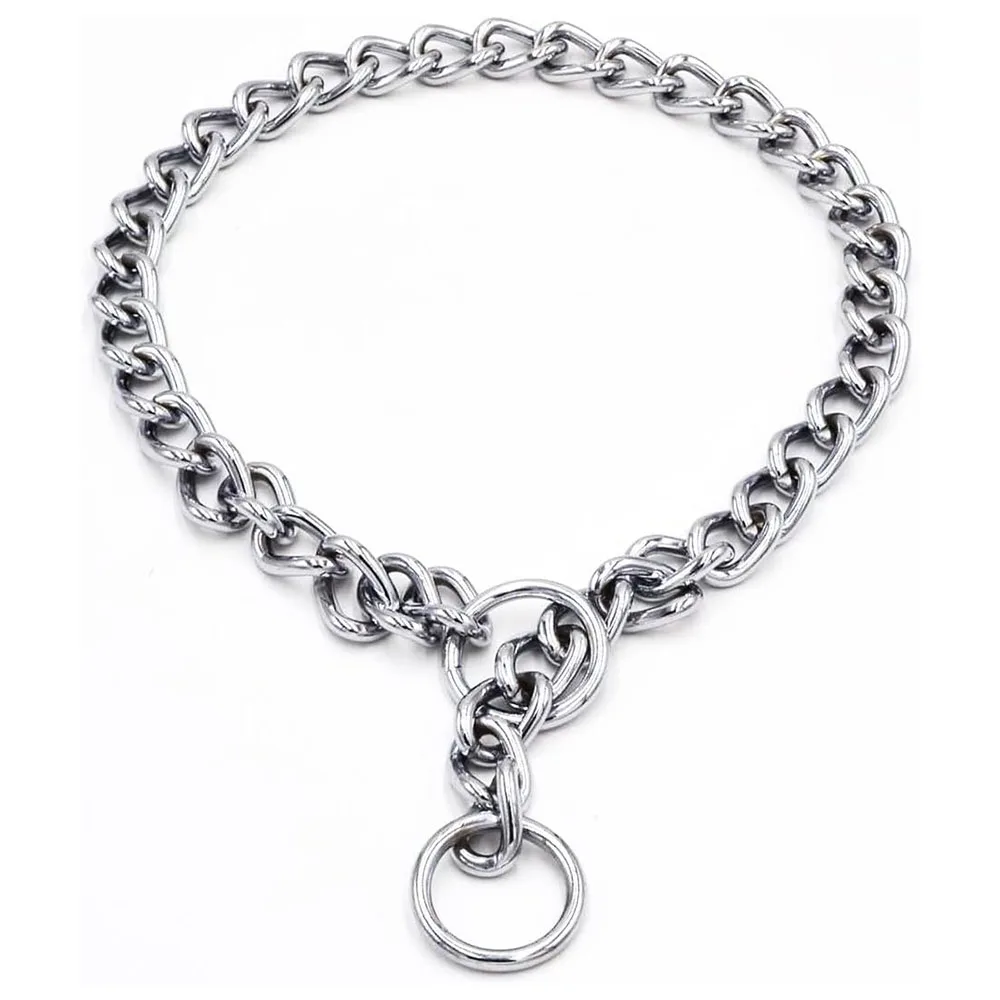 Collare Per Cani Con Catena A Strozzo Con Maglia Salvapelo