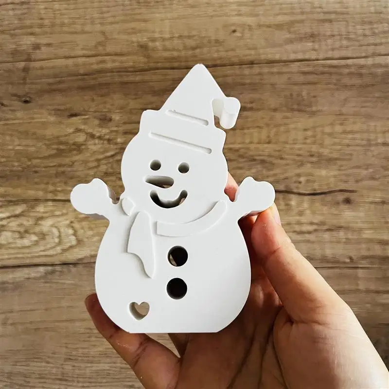 Christmas Series Plaster Silicone Mold DIY Snowman Christmas Tree Ornament Soap Resin Gypsum Mould Crafts Home Holiday Decor