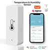 ZigBee Temperature Humidity Sensor Indoor Detector APP Real-time Monitoring Notification Alert Compatible Alexa Google Assistant 1