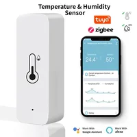 ZigBee Temperature Humidity Sensor Indoor Detector APP Real-time Monitoring Notification Alert Compatible Alexa Google Assistant 1