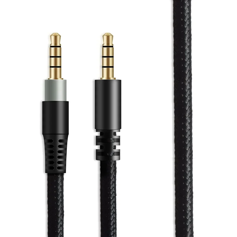 Nylon Braided OFC Replacement Aux 3.5mm Cable Extension Cord For Xiberia S11 G02 G01 Headsets