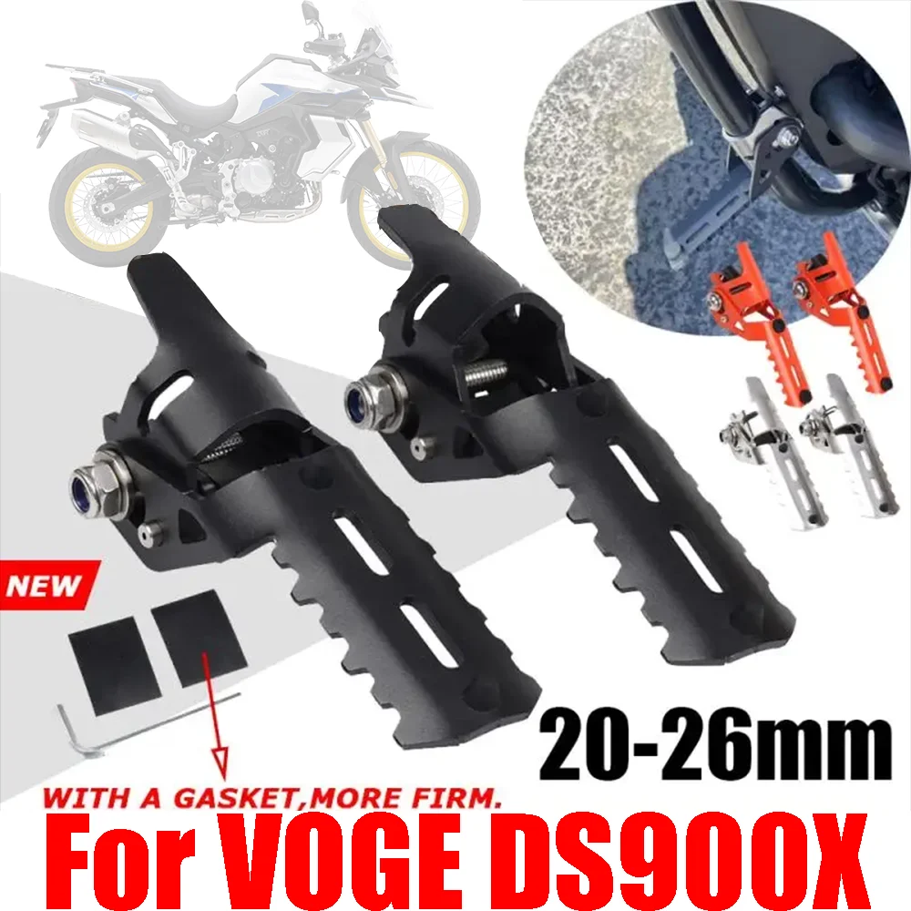 

For VOGE DS900X DSX900 900DSX DSX 900 DSX Motorcycle Accessories Highway Front Footrest Folding Footpeg Clamps Foot Pegs Pedals