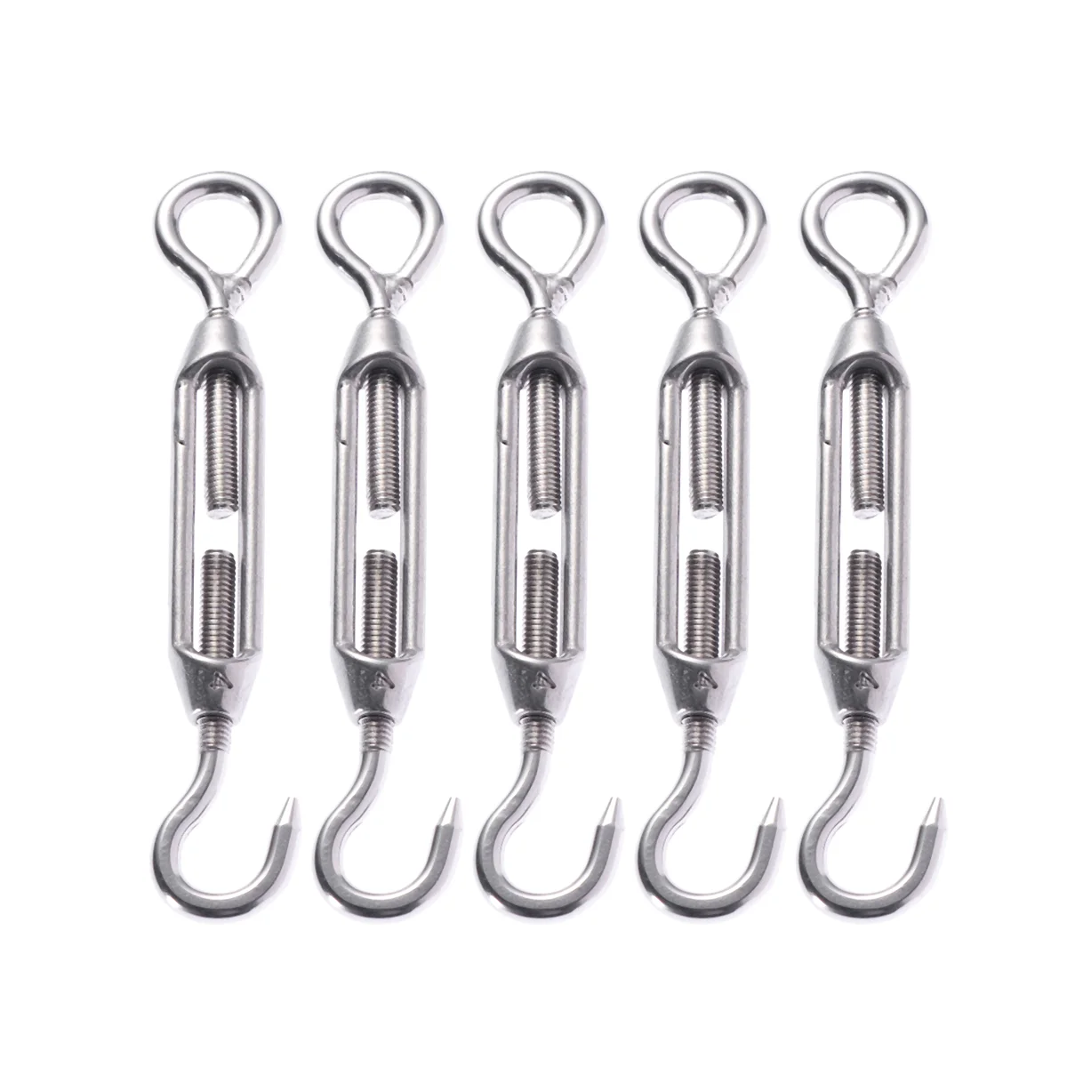 

5 Pcs Magnetic Hook Precision Casting Turnbuckle Eye Rope Tension Clasp Silver Tensioner