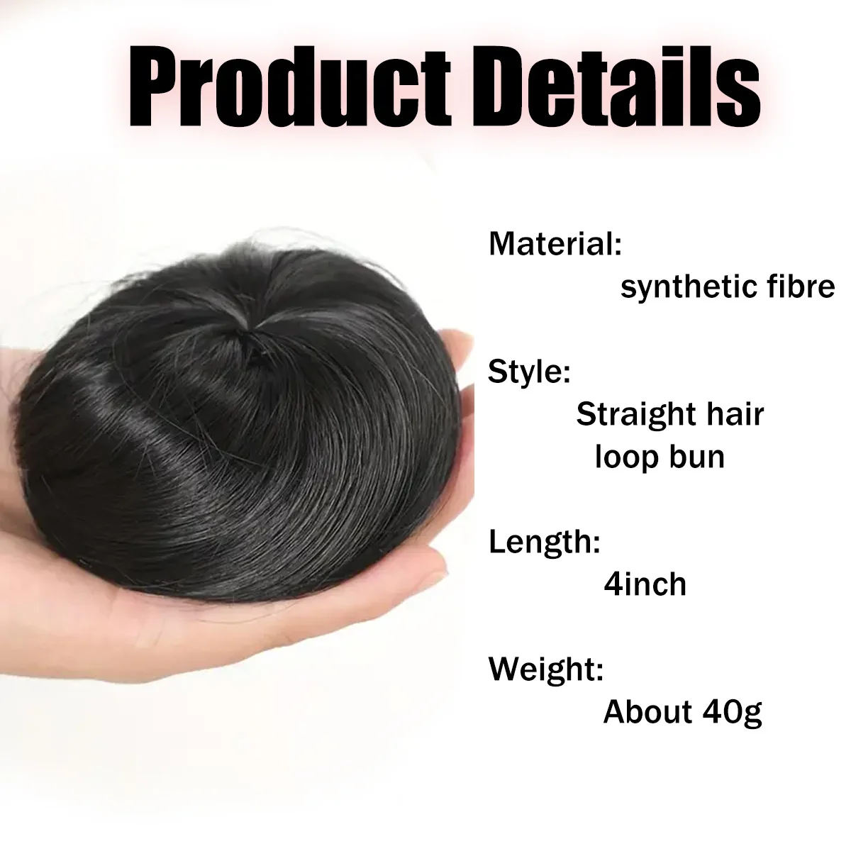 1pcs Synthetic Messy drawstring  Bun Hair Piece Straight Chignon Extension Mini Hair Buns  Donut Wig  Updo Bun Hair
