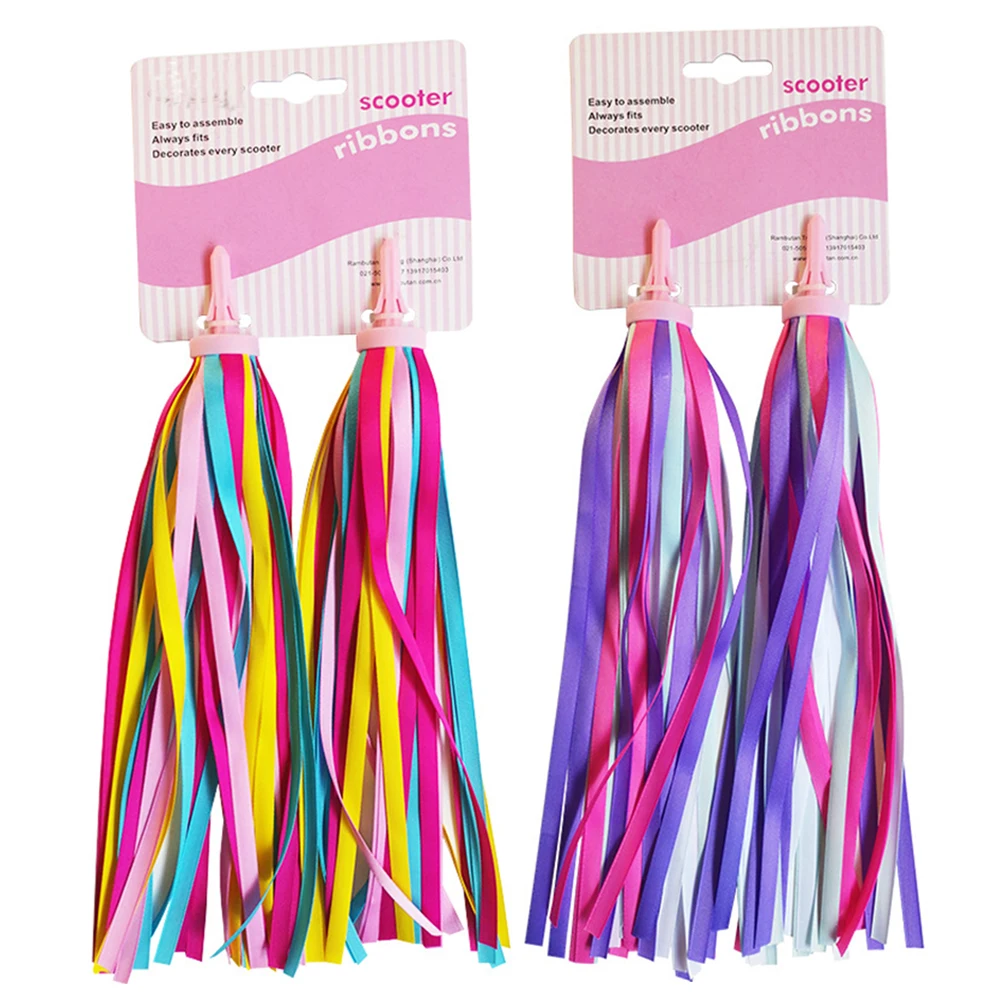 Kids Bicycle Handlebars bicycle handlebar bike accessory Colorful Streamers Balance Scooter Bike Handlebars Streamers Tassel Ribbons Accessories For Boys Girls