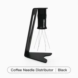 Premium Stainless Steel Coffee Distribution Tool with Magnetic Stand (Black)