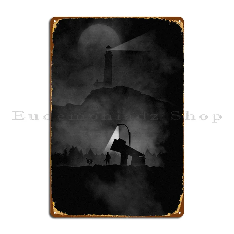 Alan Wake Targa In Metallo Garage Progettazione Garage Cinema Garage Targa In Latta Poster