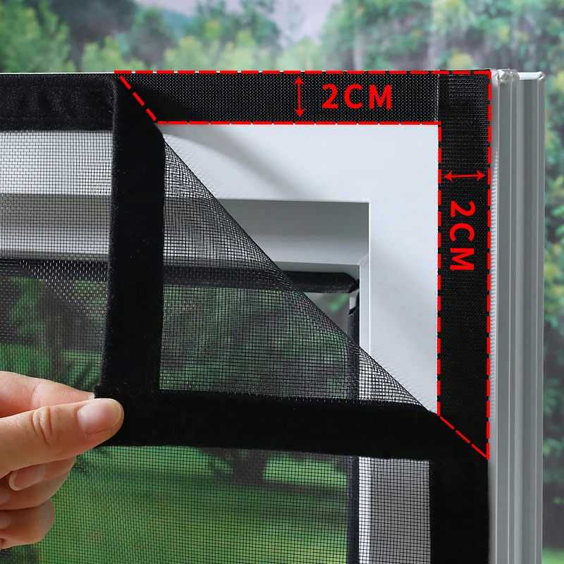 Mosquito proof gauze net, mosquito net, tulle, insect-proof curtain, window screen, self-adhesive,Summer, doors, custom sizes - Image 4