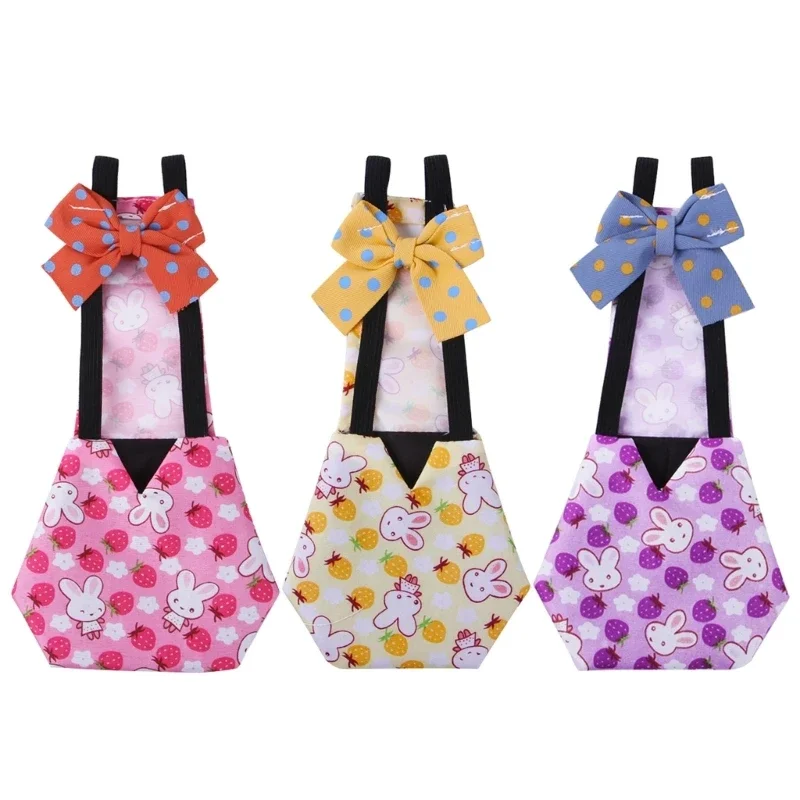 오리를위한 치킨 기저귀 방수 애완 동물 옷 거위 Bantam 암탉을위한 Bowknot 장식과 재사용 가능한 가금류 의상 기저귀