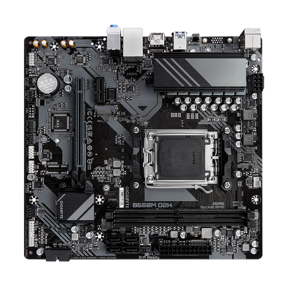 GIGABYTE GA B650M D2H + AMD R7 7700 CPU AM5/ B650M, 3 년 보증, DDR5/ PCIe 4.0 M.2/ 2.5GbE LAN/마더보드, 신제품