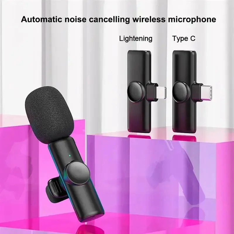 Micrófono inalámbrico para iPhone y Android, Kit de micrófono Lavalier con enchufe tipo C para ordenador, Clip de solapa, grabación de Audio y vídeo, K11 - Imagen 3