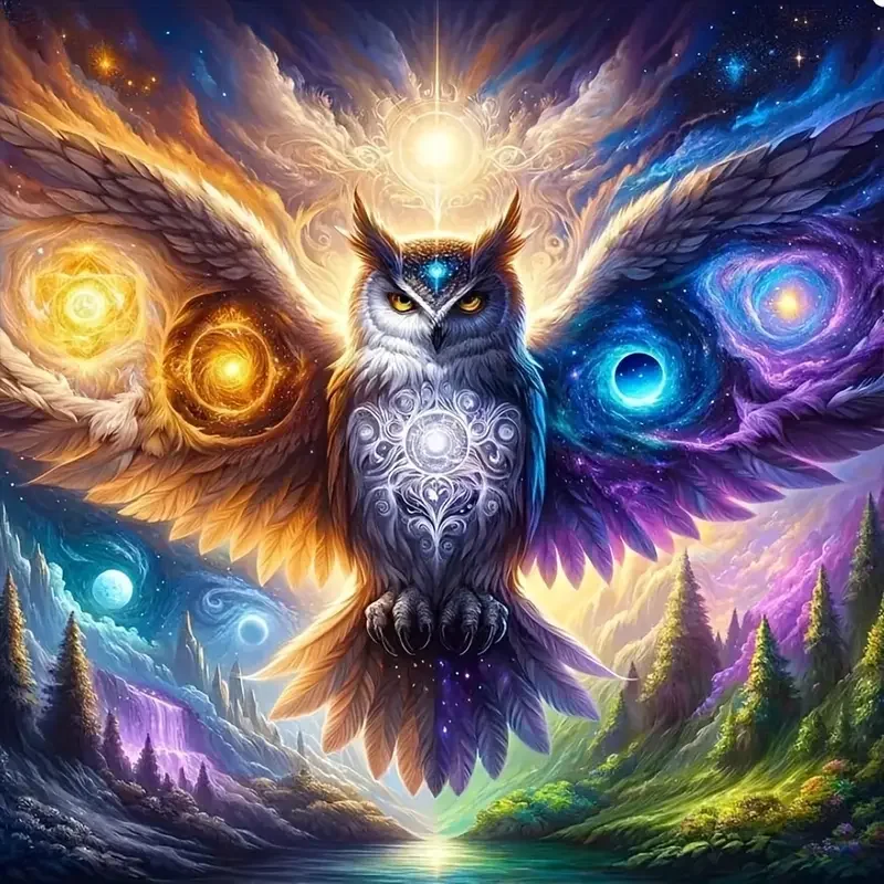 Enlightened Owl Diamond Art Kit 1