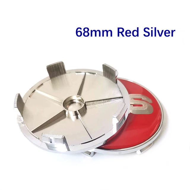 4 Pz/Set 68Mm Rosso Argento Per Bbs Logo Badge Emblem Auto Styling Wheel Center Hup Cap Car Retrofit Accessori Auto Decorativi