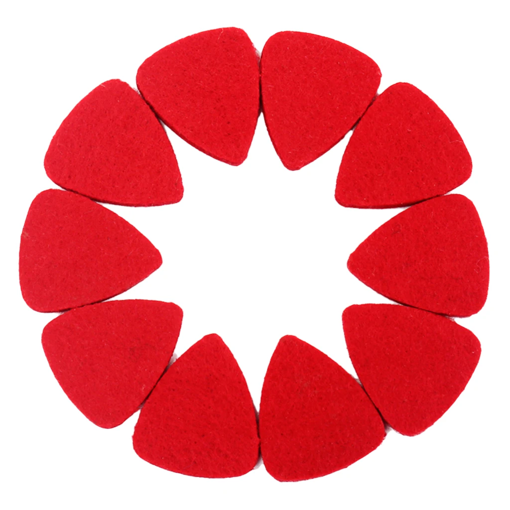 4 Ukulele Parts Picks 3mm Wool Felt Plectrums 10 Guitar Durable