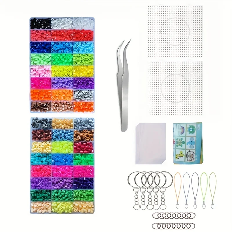 48 Colors 5mm /2.6mm Set Iron Melting Beads Pixel Art Puzzle for Kids Hama Beads Diy 3D Puzzles Handmade Gift Fuse Beads Toy 2