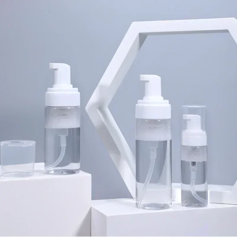 Foaming Soap Bottle Empty Plastic Mousse Facial Cleanser Pump Bottle Refillable Lotion Shampoo Dispenser 40ml/100ml/150ml/200ml