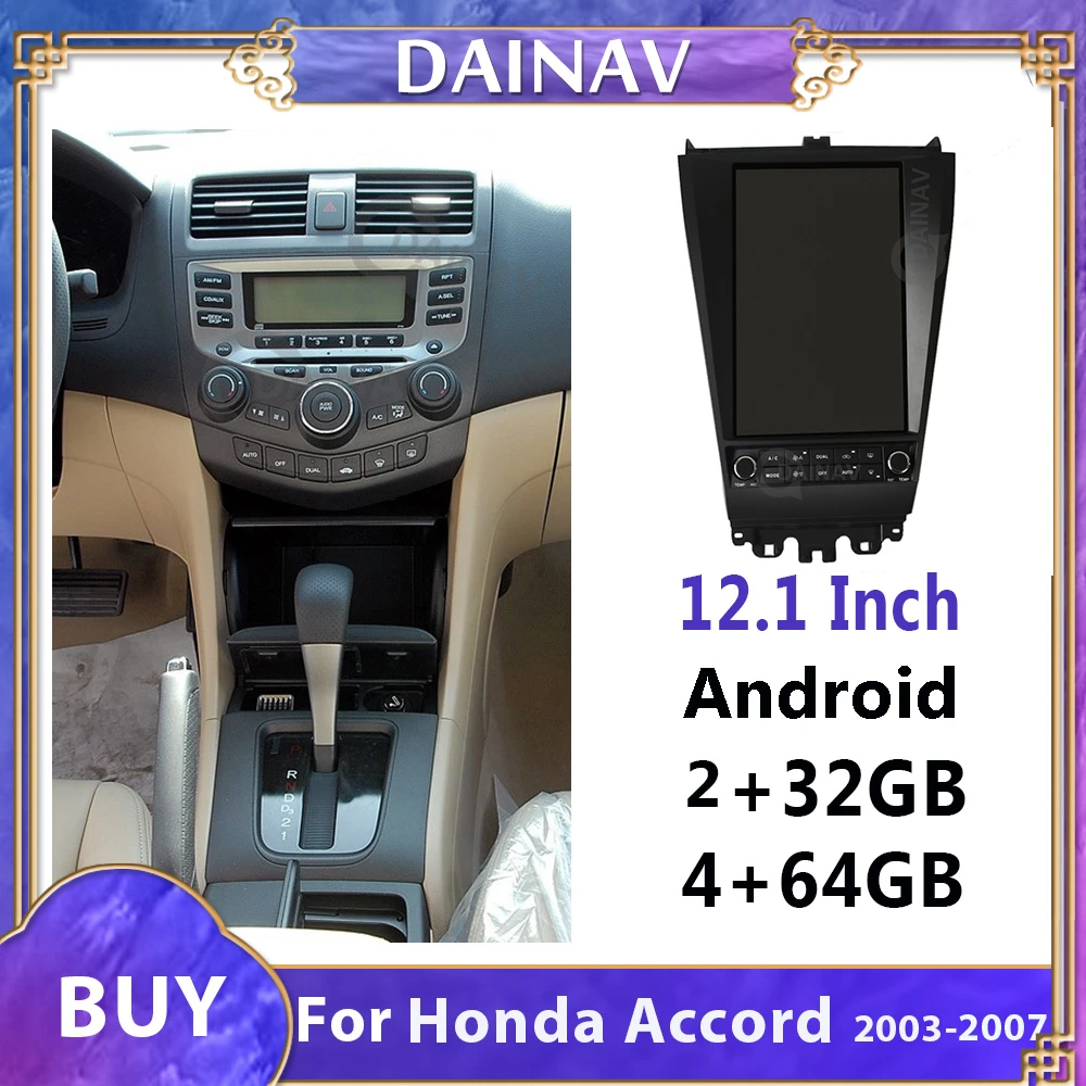 Radio con para coche, reproductor con Android, DVD, pantalla Vertical, estéreo, para Honda accord 7, 2003, 2004, 2005, 2006, 2007|Reproductor multimedia para coche| - AliExpress