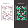 5 Sheets Luminous Tattoo Stickers Temporary Colorful Animal Dinosaur Tattoo Cute Tattoo Stickers Children's Body Tatto 4