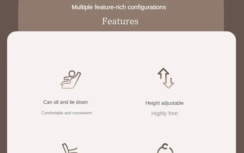 Leichter Kinder-Esszimmers tuhl Multifunktion aler Baby-Esszimmers tuhl mit verstellbarer Sitzhöhe 2-in-1-Baby-Schaukelschaukel – Detail 4
