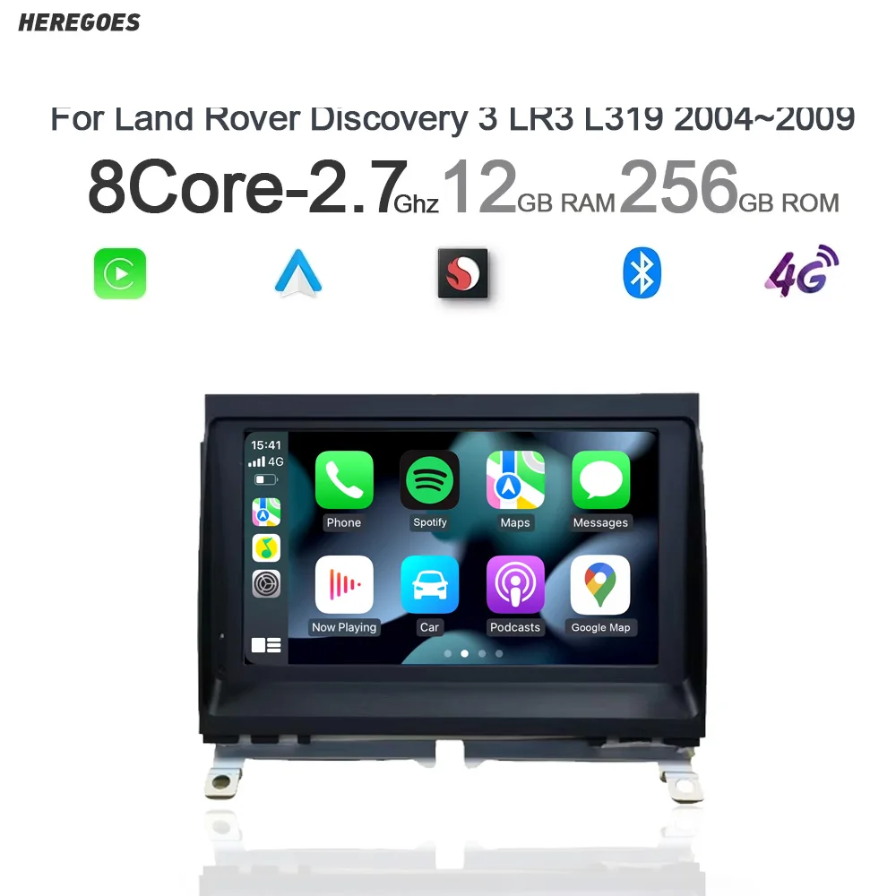 CarPlay Android 14 Auto-Player 8GB 256G Multimedia WiFi Autoradio Navigation Radio für Land Rover Discovery 3 LR3 L319 2004~2009