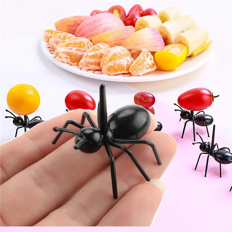 Bento Accessories Ants Food Fruit Picks Lunch Box Lunchbox Ant Forks Snack Cake Dessert for Kids Kitchen Party Dinner Tableware Fruit Fork Food Picks