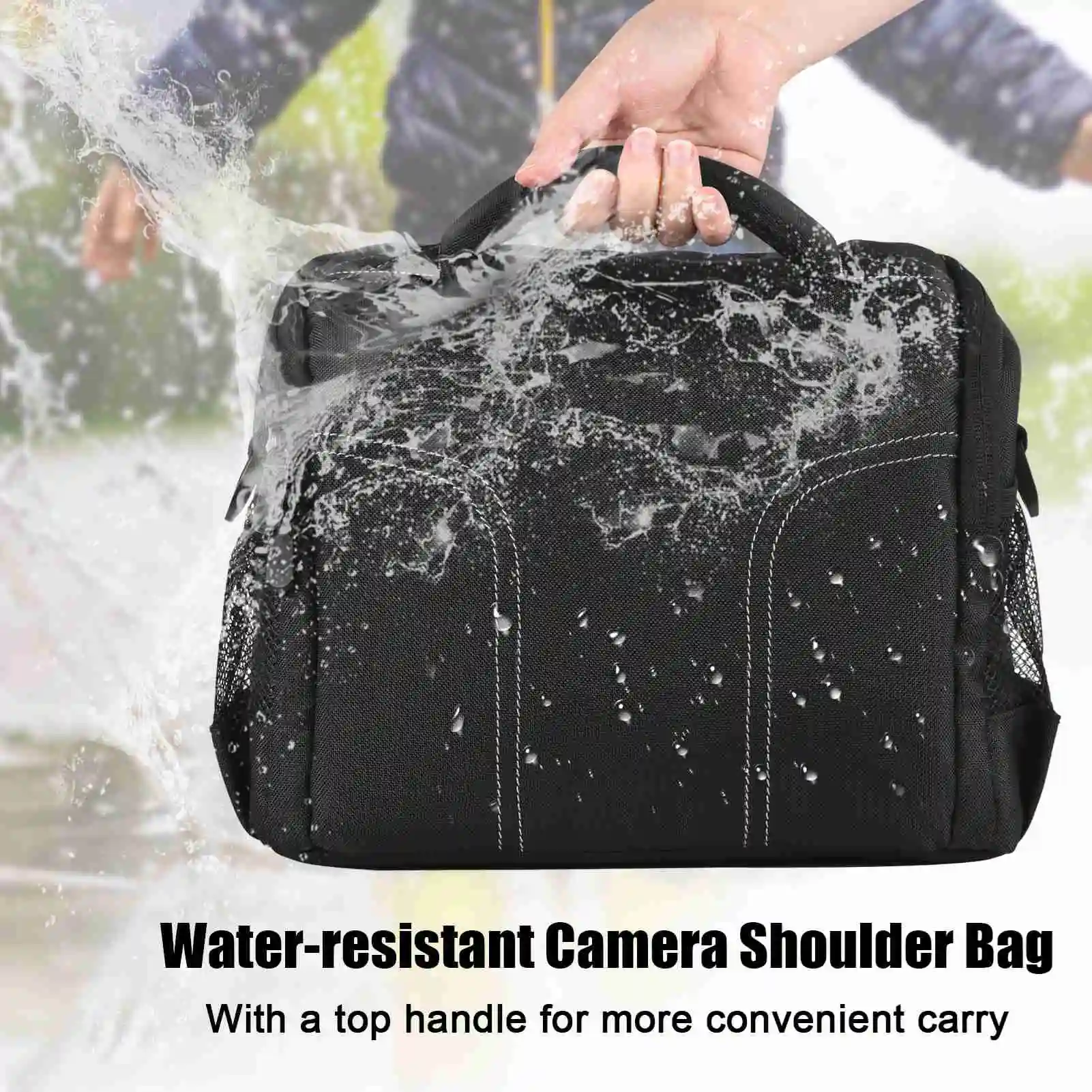 Camera Bag Water Resistant Shockproof Photography DSLR Camera Shoulder Bag with Shoulder Strap Black camera bag small camera bag