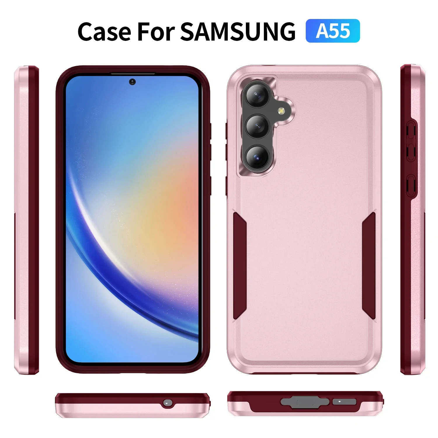 Luxury Armor Shockproof Mobile Phone Case with Soft and Hard Double Protection