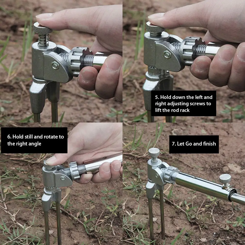 High Quality Universal Fishing Bankstick Adjustable Stainless Steel Rod Bracket Extending Fishing Stand Holders