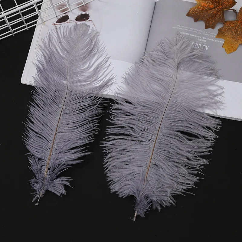

50Pcs Ostrich Feathers Plumes 40-45 CM Making Wedding Home Decoration Crafts Accessories Needlework Plumas Table Centerpieces