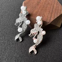 Exquisite Pearl Mermaid Brooch for Men Women Fashion Luxury Animal Brooches Pins Jewelry Accessories Party Gifts 2024 Trend 2