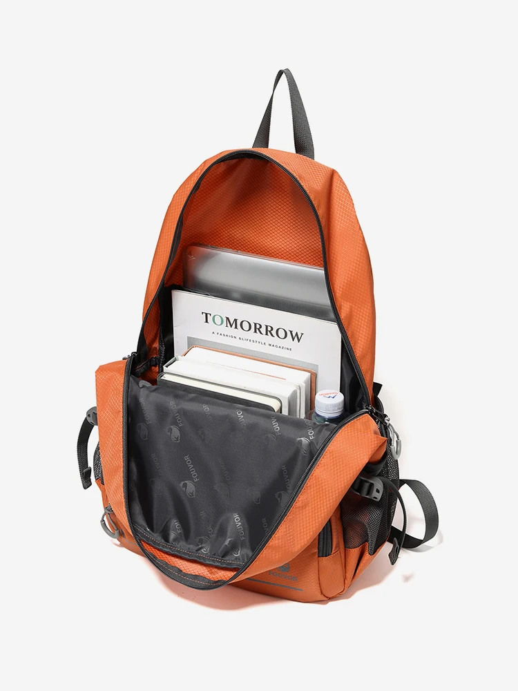 Fouvor Fashion Outdoor Backpack Female 2024 Solid Casual Waterproof High Quality Oxford Shoulders Bag Lightweight Bags 3037-04