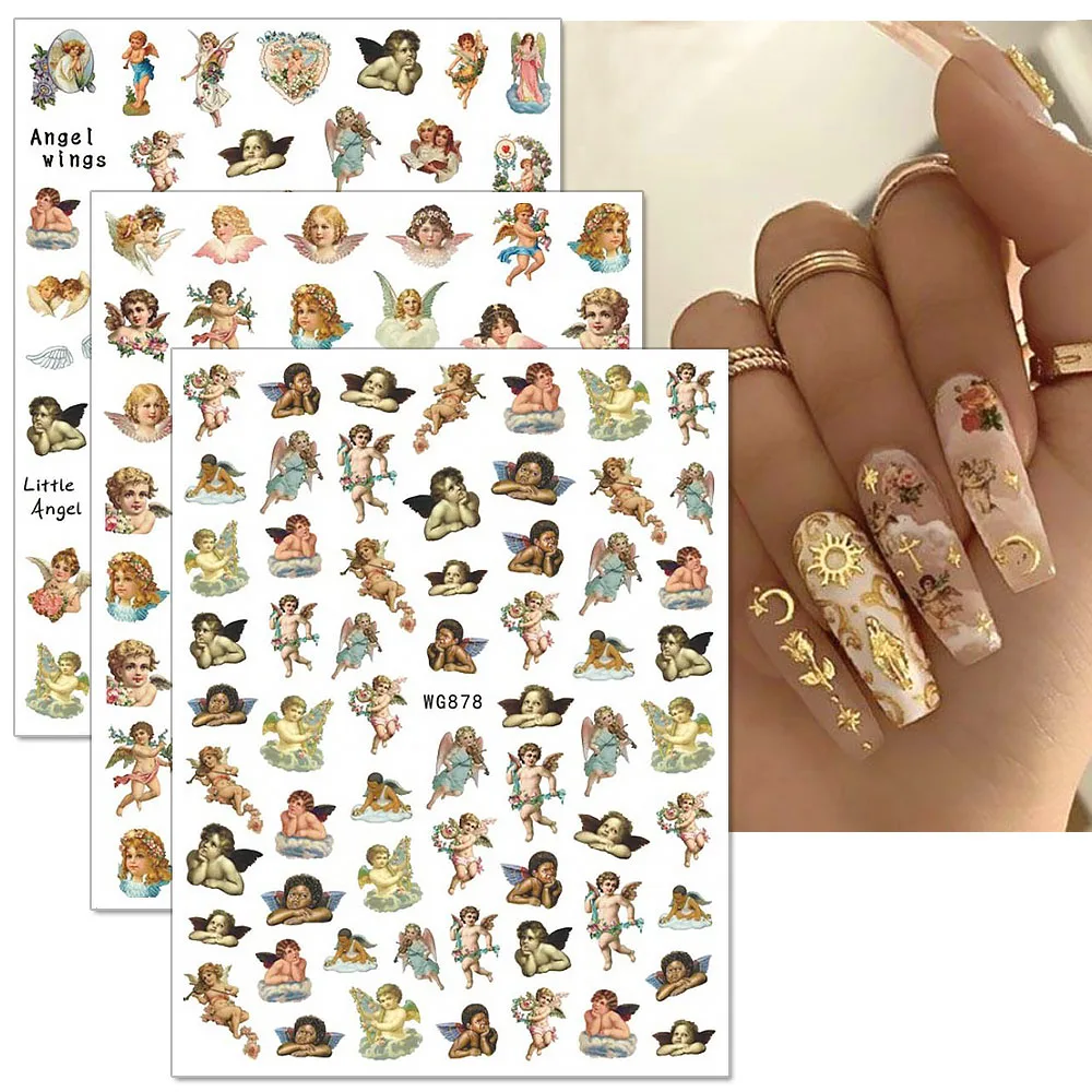 Amazon.com: Snake Nail Art Stickers Decals Nail Art Supplies 3D Self  Adhesive Nail Stickers Dark Skull Heart Cupid Angel Lips Ghost Nail Decals  for Acrylic Nails Designs Manicure Tips Decoration (6 Sheets) :