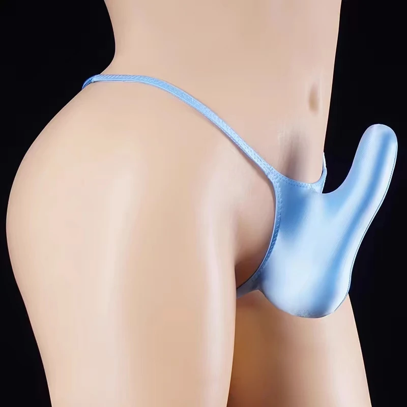 Satin Briefs for Men Low-Rise Thong Underwear