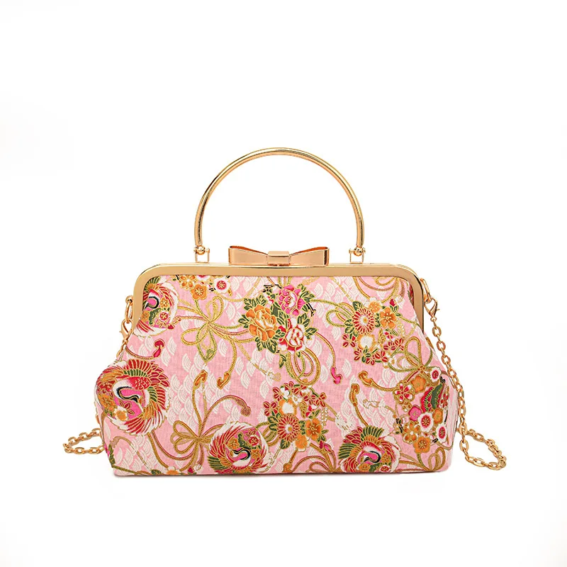 Vintage Handmade Embroidery Evening Bags For Women Fashion Chinese Style Dinner Party Cluthes Handbags Chain Shoulder Bags femme