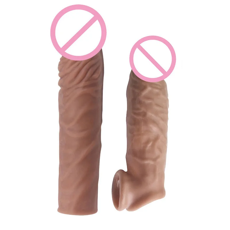 Silicone penis ring penis ring silicone penis rings Silicone Cock Ring Soft Realistic Penis Sleeve Extender Condom Penis Ring Delayed Ejaculation Dick Cover Case Cock Header