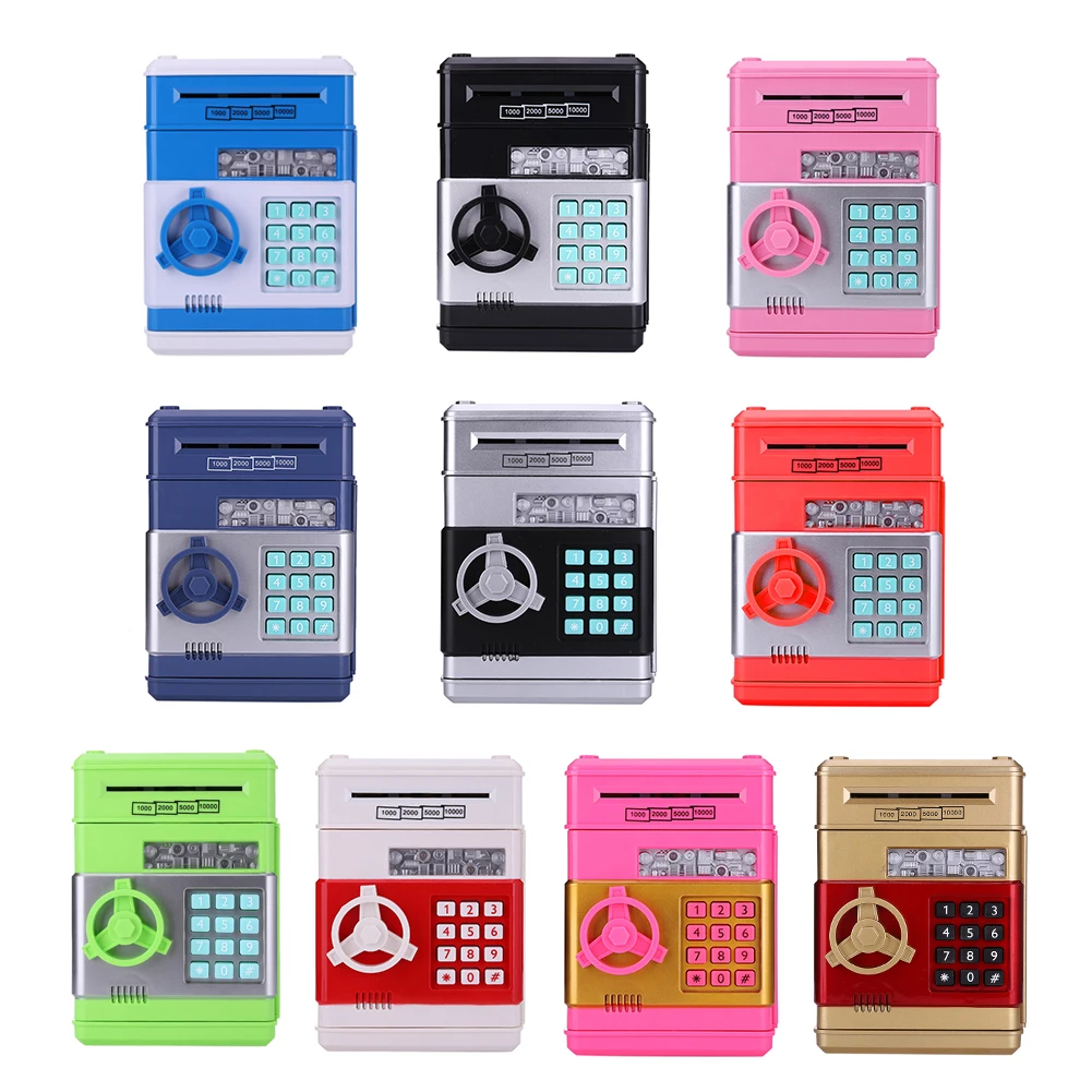 Automatic Electronic Piggy Bank ATM Password Money Box Cash Coin Saving Box