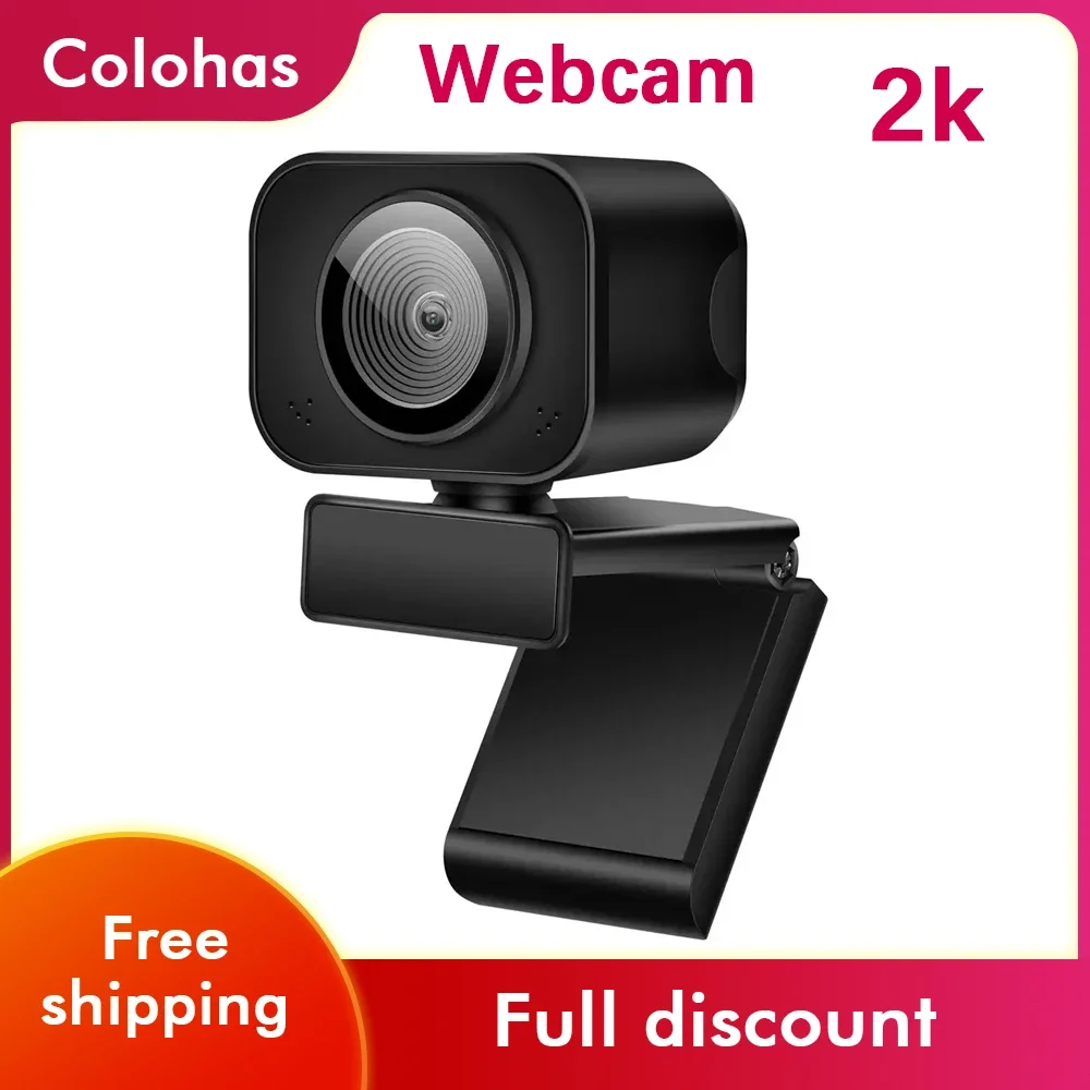 1PC 2K Full HD 1080P Web Camera Autofocus With Microphone USB Web Cam For PC Computer Mac Laptop Desktop YouTube Webcamera