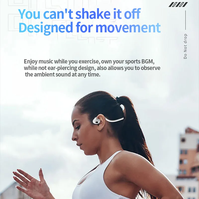 Bluetooth Sports Earbuds with Air Conduction and Built-in Mic