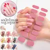 Semi Cured Gel Nail Sticker Pure Color UV LED Lamp Lasting Nail Self Manicure Decals Covered Adhesive Long Waterproof Full R0B8 1