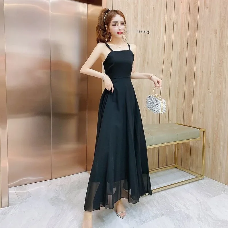 thumbnail image 1 of Elegante conjunto de 2 piezas de verano 2023, vestido de tirantes, abrigo, bufanda, moda de dos vías, traje de hermana real para mujer, 1 of 5