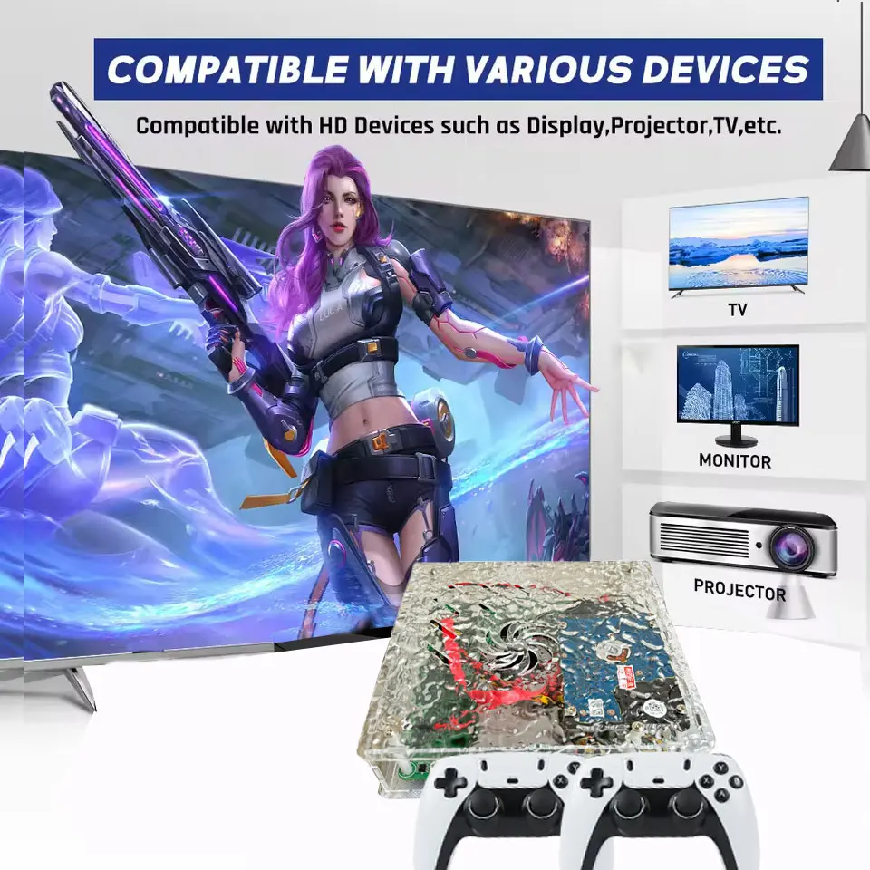 Console di Gioco Retrò LZAKMR X9 1TB con Oltre 70.000 Giochi | Oltre 60 emulatori | Uscita 4K HD | Console di Gioco Domestica Plug & Play per WII PSP PS2 XBOX - Image 4
