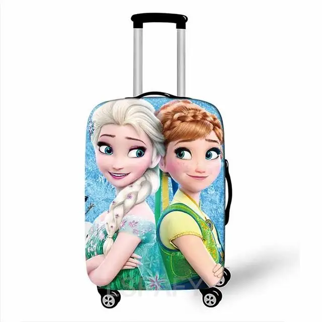Capa de bagagem Disney Elsa Anna Cartoon Mala elástica, capa protetora para bolsa de viagem, antipoeira, nova, congelada