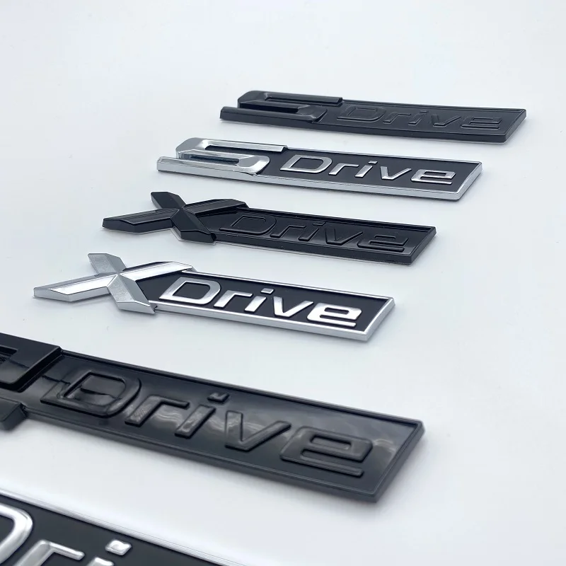 새로운 크롬 블랙 펜더 문자 SDrive XDrive EDrive 엠블럼, BMW 3 4 5 6 7 8 시리즈 X3 X4 X5 X6 Z4 GT i8 i3 자동차 트렁크 로고 스티커