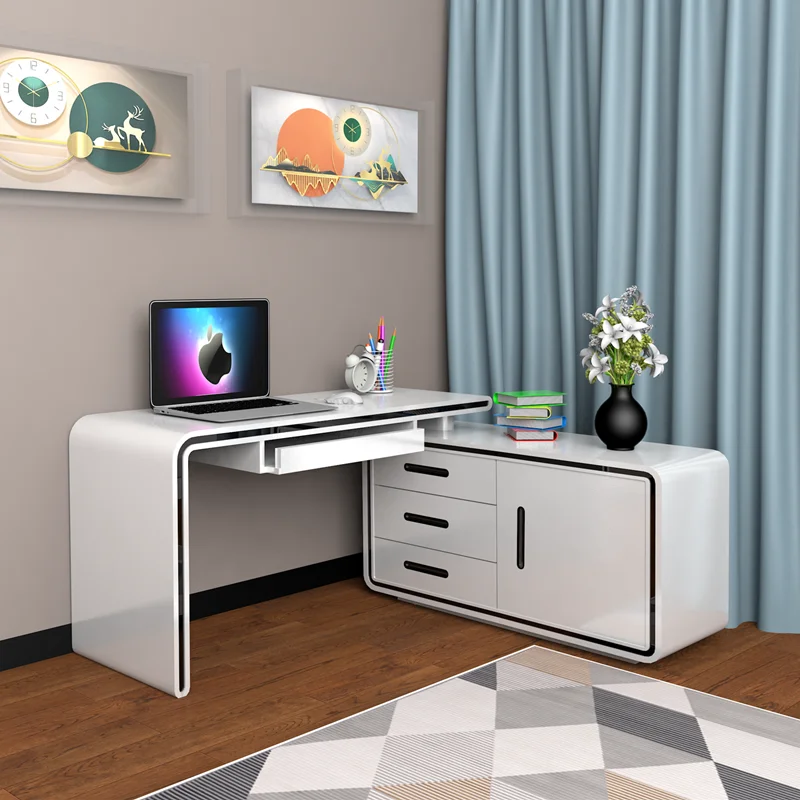 Desktop Simplicity Office Desks Computer White Household Modern Office Desks Learning Bedroom Escritorios Work Furniture QF50OD