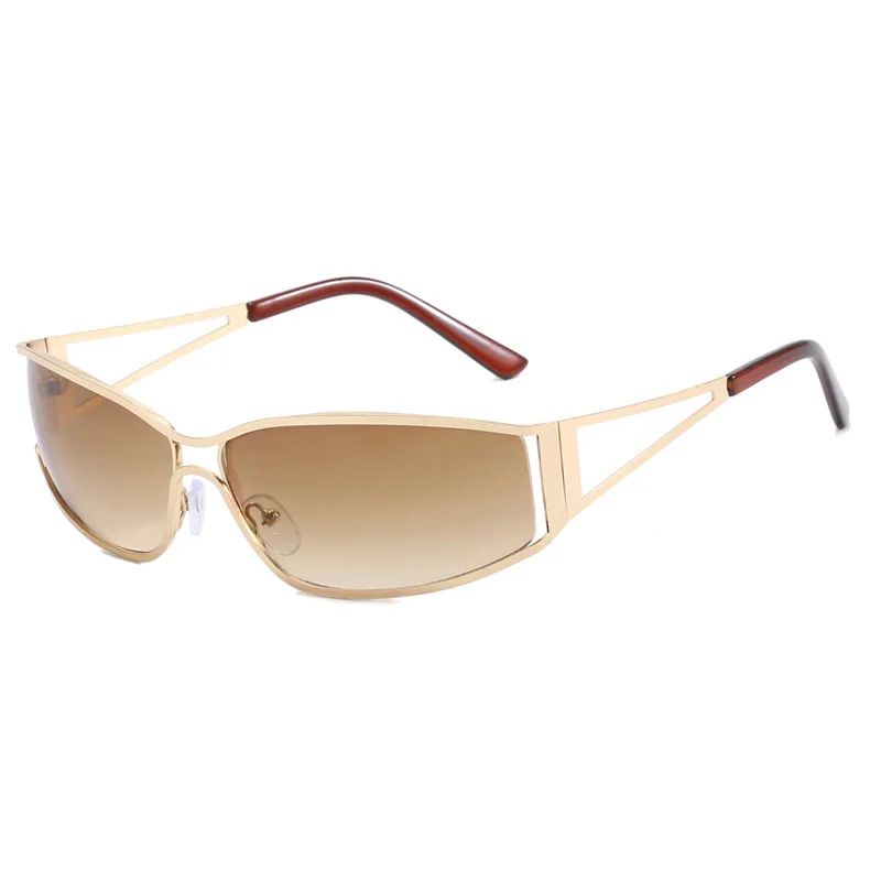 Vintage Inspired Oversized Gradient Steampunk Sunglasses With Mirror Lenses