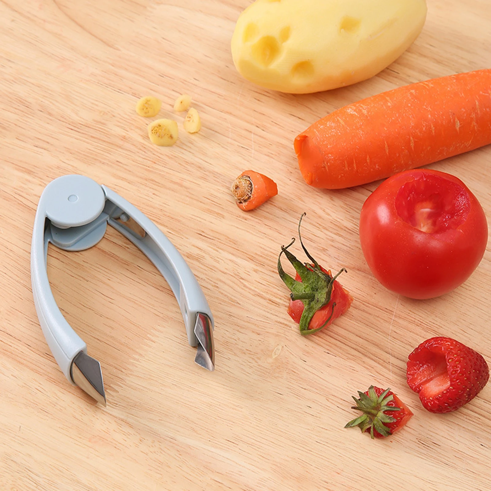 Handheld Pineapple Peeler Pineapples Eye Remover for Potato Eye Stainless Steel Pineapples Peeler Clip Fruit Shelling Tweezer Kitchen Gadget