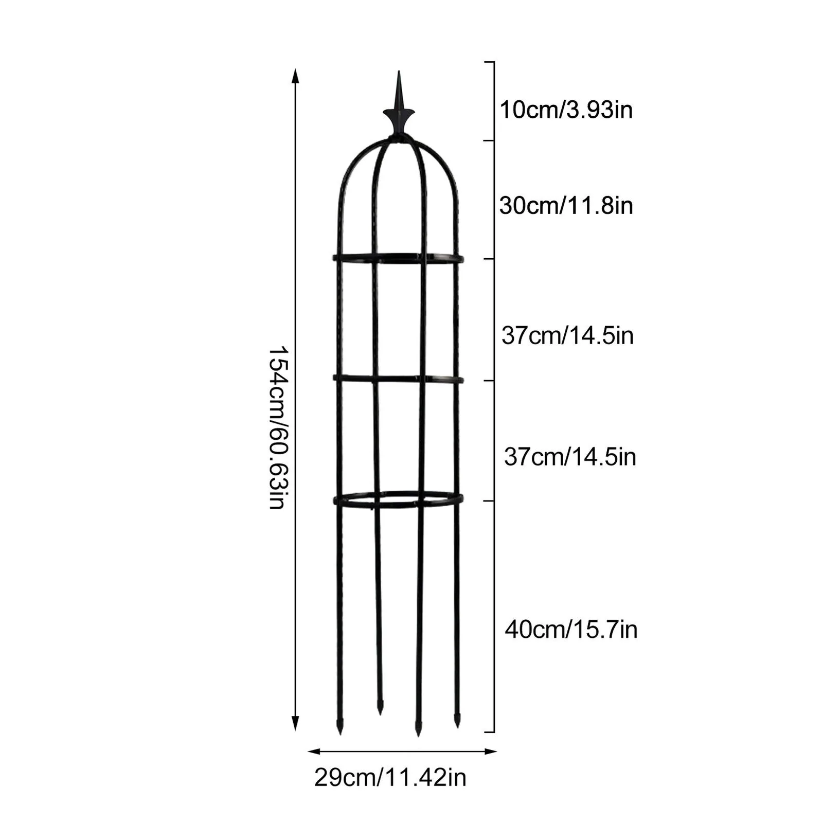 US Tower Obelisk Garden Trellis Tall Plant Support for Climbing Vines