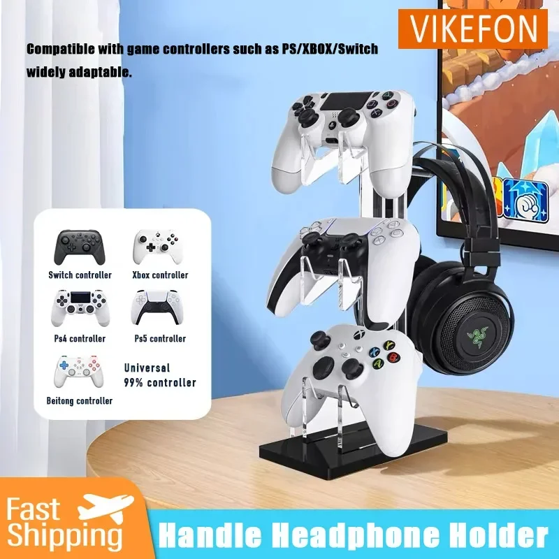 Soporte Acrílico para Auriculares 3 Capas para PS4/PS5/Xbox