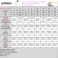 Plus Size Bohemian Vestidos 5XL VONDA Print Mini Dresses Women 3/4 Sleeve V-Neck Casual Loose Party Holiday Autumn Fashion Robe - Image 6